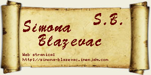 Simona Blaževac vizit kartica